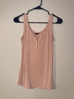torrid Ribbed Henley Tank Top in Light Pink
